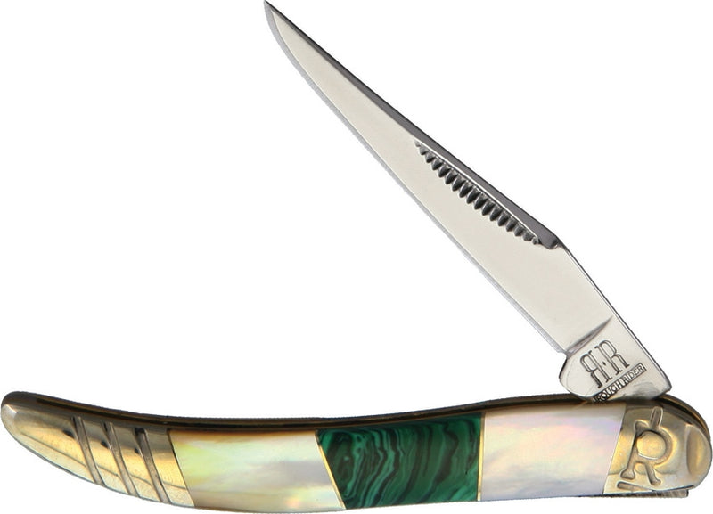 Rough Ryder Stoneworx Folding Knife Stainless Toothpick Blade Malachite Pearl Handle 2034 -Rough Ryder - Survivor Hand Precision Knives & Outdoor Gear Store