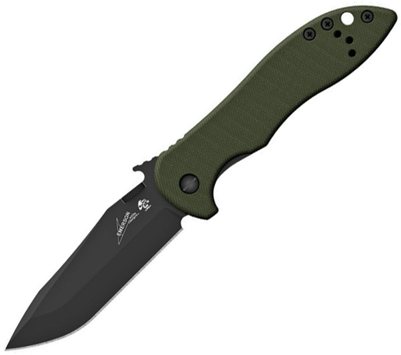 Kershaw Emerson CQC-5K Folding Knife 3" 8Cr13MoV Steel Blade Green G10 Handle 6074OLBLK -Kershaw - Survivor Hand Precision Knives & Outdoor Gear Store