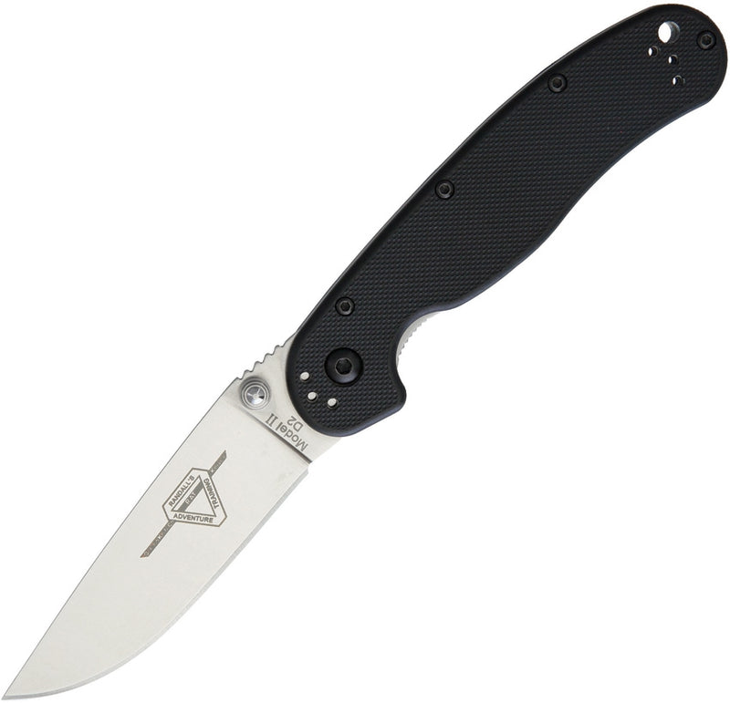 Ontario RAT II Folding Pocket Knife 3.00" D2 Tool Steel Blade Black Nylon Handle 8828 -Ontario - Survivor Hand Precision Knives & Outdoor Gear Store