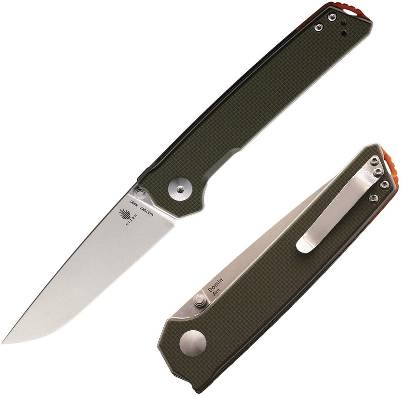 Kizer Cutlery Domin Folding Knife 3.5" N690 Steel Blade Green G10 Handle 4516N2 -Kizer Cutlery - Survivor Hand Precision Knives & Outdoor Gear Store