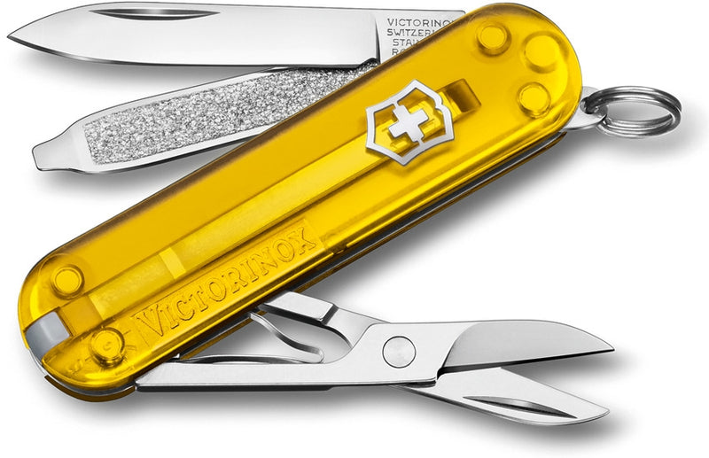 Victorinox Classic SD Tuscan Sun Pocket Multi Tool Translucent ABS Handle 06223T81G -Victorinox - Survivor Hand Precision Knives & Outdoor Gear Store