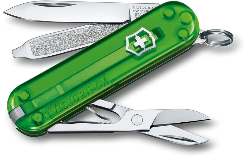 Victorinox Classic SD Green Tea Pocket Multi Tool Translucent ABS Handle 06223T41G -Victorinox - Survivor Hand Precision Knives & Outdoor Gear Store