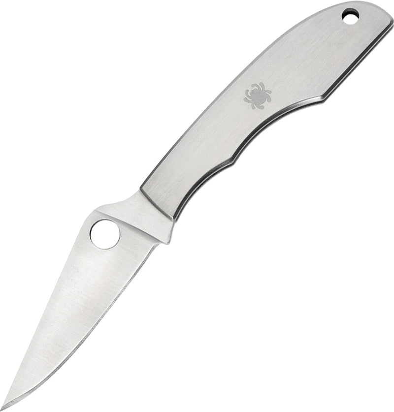 Spyderco GrassHopper Knife 2.3" NonLock Cr3 Steel Blade Stainless Handle C138P -Spyderco - Survivor Hand Precision Knives & Outdoor Gear Store