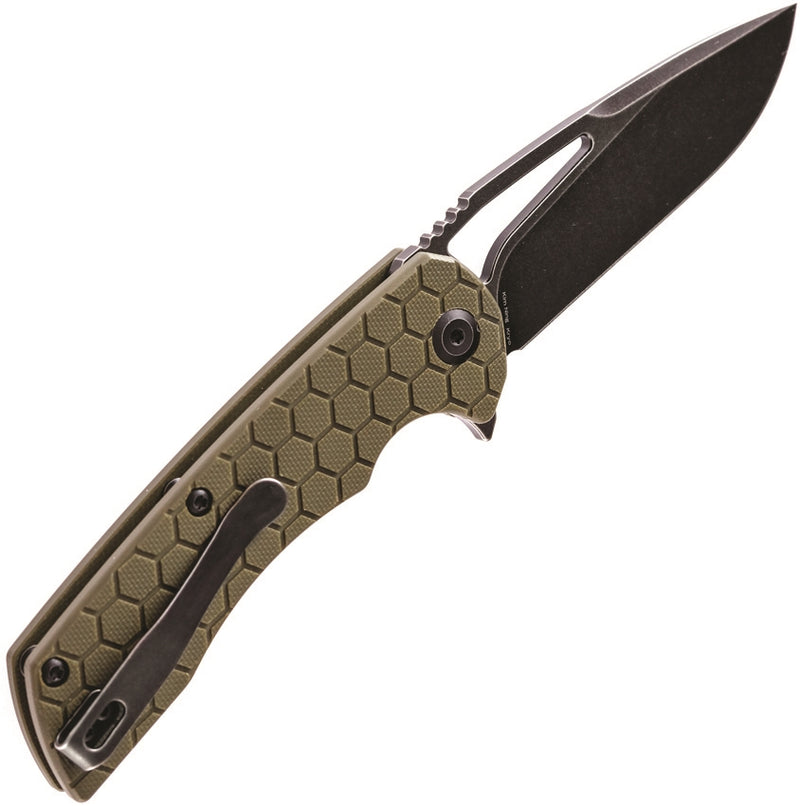 Kansept Knives Kyro Frame Folding Knife 3.5" D2 Tool Steel Blade Green G10 Handle 1001A6 -Kansept Knives - Survivor Hand Precision Knives & Outdoor Gear Store