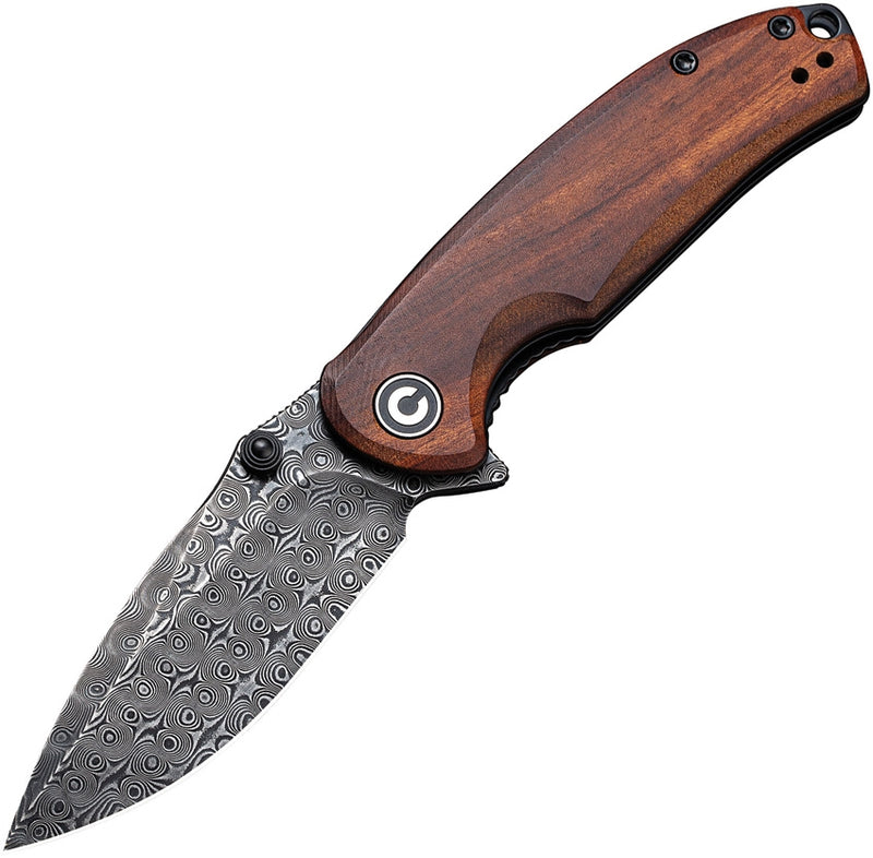 Civivi Pintail Liner Folding Knife 3 Damascus Steel Blade Cuibourtia Wood Handle 2020DS2 -Civivi - Survivor Hand Precision Knives & Outdoor Gear Store