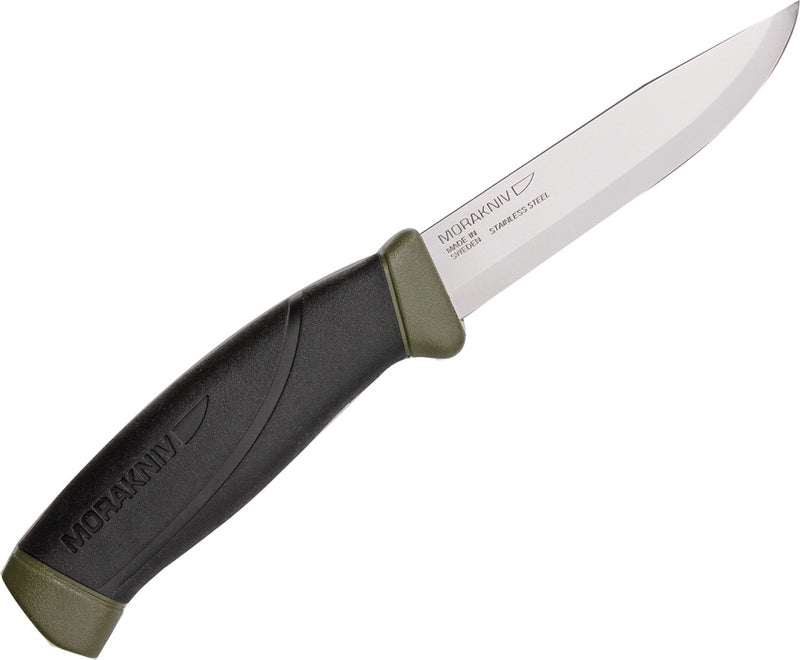 Mora Companion Fixed Knife 4" Stainless Blade Green/Black Propylene/Rubber Handle 10128 -Mora - Survivor Hand Precision Knives & Outdoor Gear Store