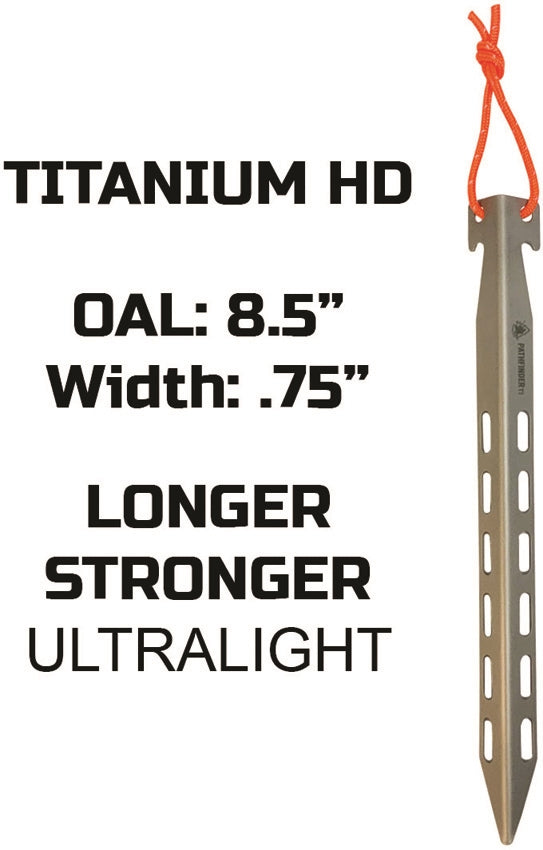 Pathfinder Tent Stake Set 8pc Reflective Cords Titanium Construction 208 -Pathfinder - Survivor Hand Precision Knives & Outdoor Gear Store