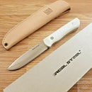 Real Steel Bushcraft III Fixed Knife 4.25" D2 Tool Steel Full Blade White G10 Handle 3728C -Real Steel - Survivor Hand Precision Knives & Outdoor Gear Store