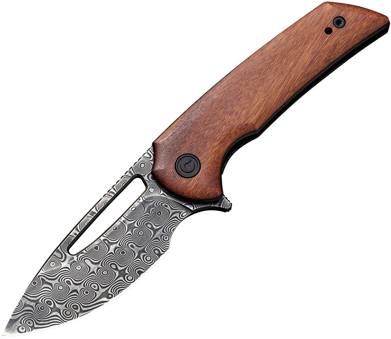 Civivi Odium Linerlock Folding Knife 2.63" Damascus Steel Blade Wood Handle 2010DS1 -Civivi - Survivor Hand Precision Knives & Outdoor Gear Store