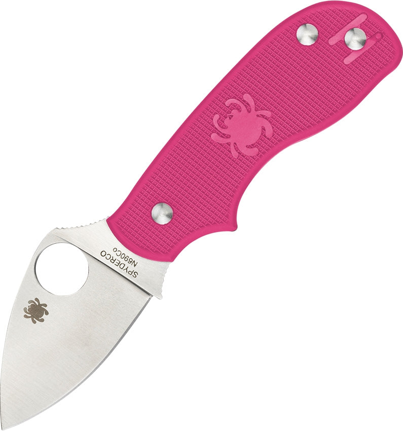 Spyderco Squeak Knife 2" Non Locking Steel Leaf Shaped Blade Pink FRN Handle 154PPN -Spyderco - Survivor Hand Precision Knives & Outdoor Gear Store