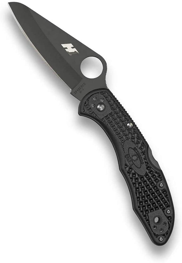 Spyderco Salt 2 Knife 3" Black H-1 Steel Blade Black FRN Handle 88PBBK2 -Spyderco - Survivor Hand Precision Knives & Outdoor Gear Store