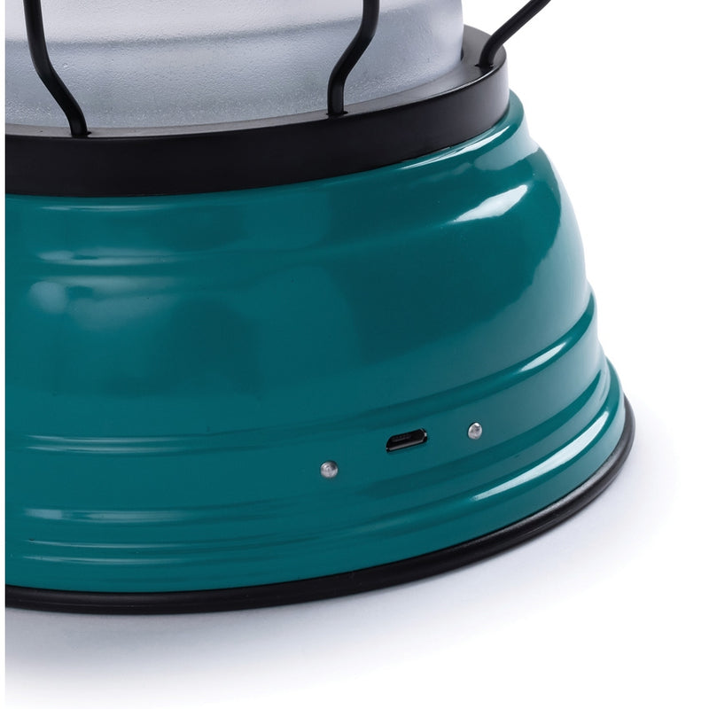 Barebones Living Forest Lantern Teal 6" x 9.5" x 6" Warm Ambient LED Light Stamped Steel/Plastic/Rubber Construction RE161 -Barebones Living - Survivor Hand Precision Knives & Outdoor Gear Store