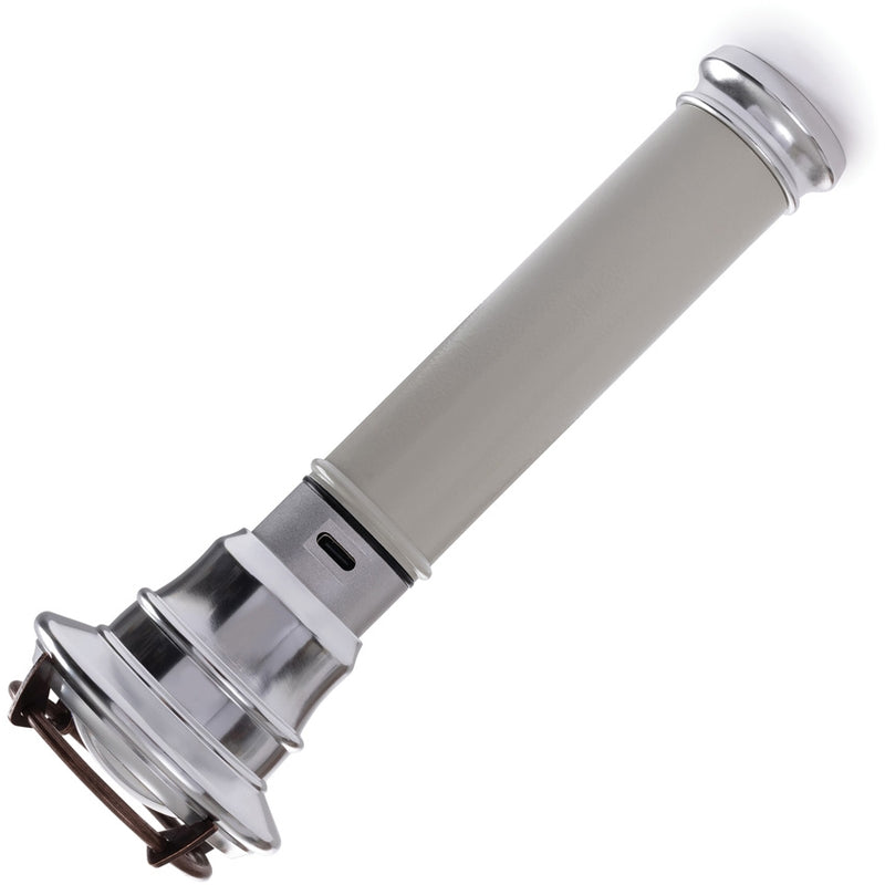 Barebones Living Flashlight Vintage White Rechargeable Aluminum Steel Construction RE190 -Barebones Living - Survivor Hand Precision Knives & Outdoor Gear Store