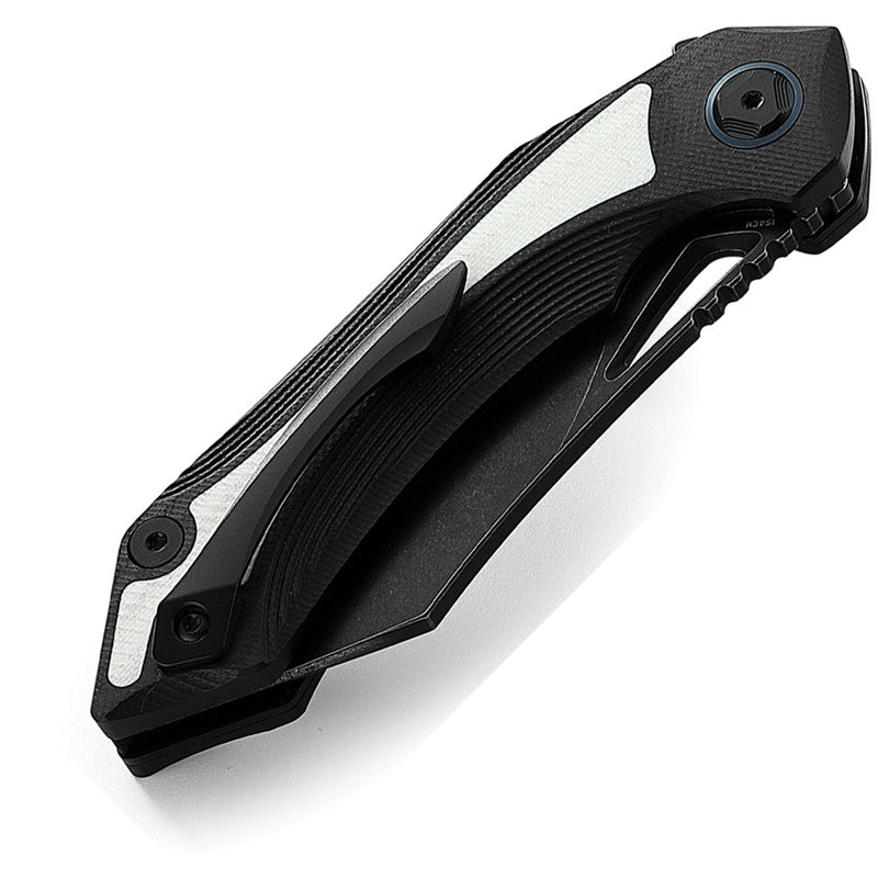 Bestech Knives Kasta Liner Folding Knife 3.5" 154CM Steel Blade Black And White G10 Handle KG45D -Bestech Knives - Survivor Hand Precision Knives & Outdoor Gear Store