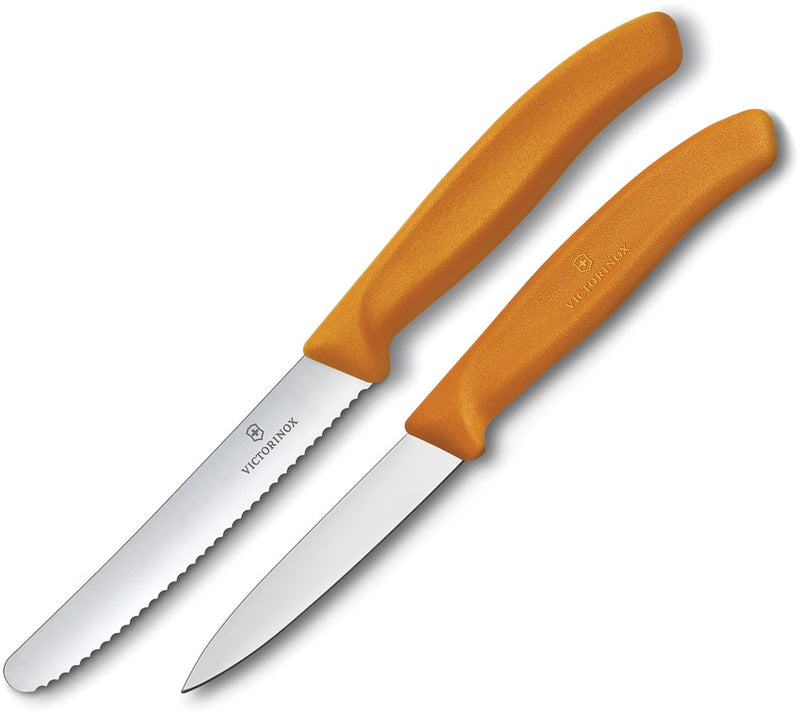 Victorinox Steak/Paring Set Kitchen Knife Stainless Steel Blades Orange Polypropylene Handle 67836L119X5 -Victorinox - Survivor Hand Precision Knives & Outdoor Gear Store