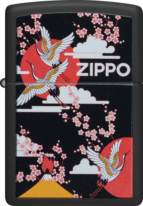 Zippo Crane Lighter Black Matte All Metal Construction Dimensions: 2.25" x 1.5" 23777 -Zippo - Survivor Hand Precision Knives & Outdoor Gear Store