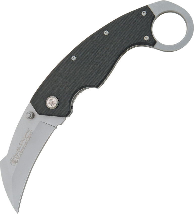 Smith & Wesson Karambit Folding Knife Stainless Steel Blade Black G10 Handle CK33 -Smith & Wesson - Survivor Hand Precision Knives & Outdoor Gear Store