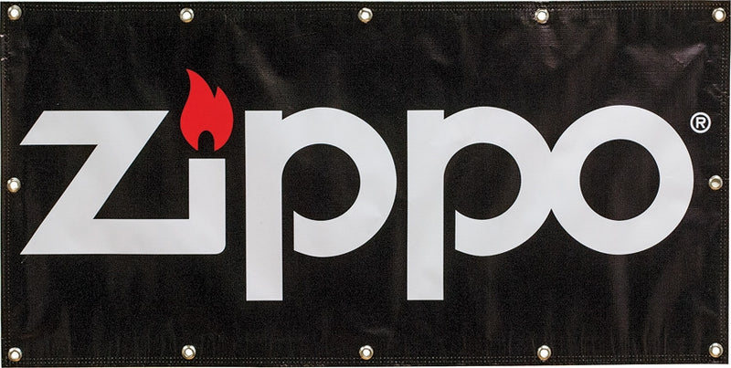 Zippo Vinyl Banner Grommets For Hanging In Each Corner Dimensions: 4' x 2' 142358 -Zippo - Survivor Hand Precision Knives & Outdoor Gear Store