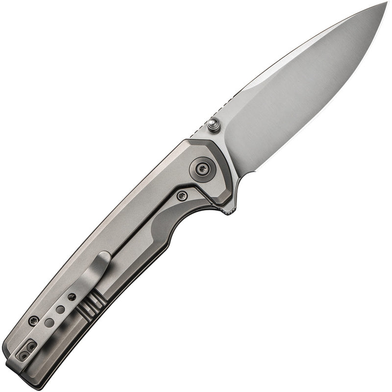 We Knife Co Frame Folding Knife 3.5" CPM-20CV Steel Blade Gray Titanium Handle 21014C1 -We Knife Co - Survivor Hand Precision Knives & Outdoor Gear Store