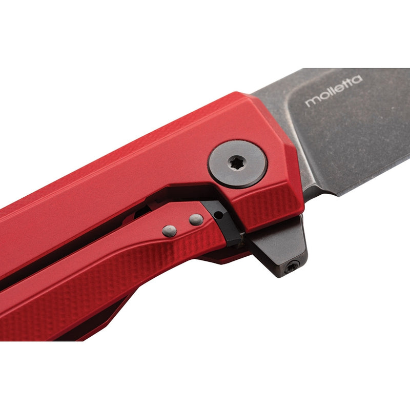 LionSTEEL Myto Framelock Folding Knife 3.25" M390 Steel Blade Red Aluminum Handle TMT01ARB -LionSTEEL - Survivor Hand Precision Knives & Outdoor Gear Store