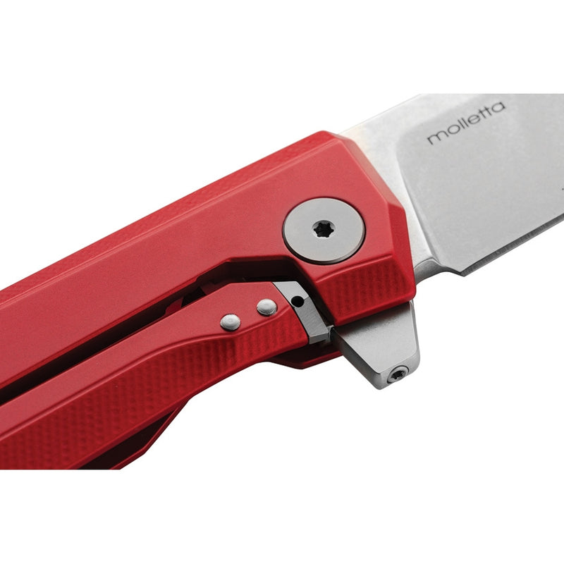 LionSTEEL Myto Framelock Folding Knife 3.25" M390 Steel Blade Red Aluminum Handle TMT01ARS -LionSTEEL - Survivor Hand Precision Knives & Outdoor Gear Store