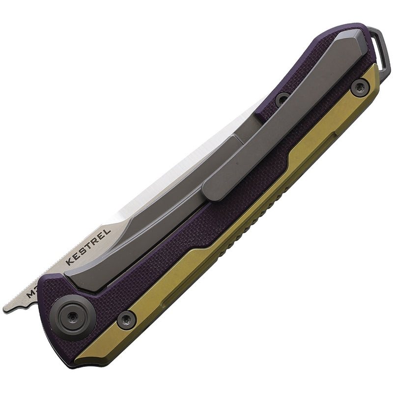 Maxace Kestrel Folding Knife 3.75" Bohler M390 Steel Blade Purple G10/Titanium Handle XMKT201 -Maxace - Survivor Hand Precision Knives & Outdoor Gear Store