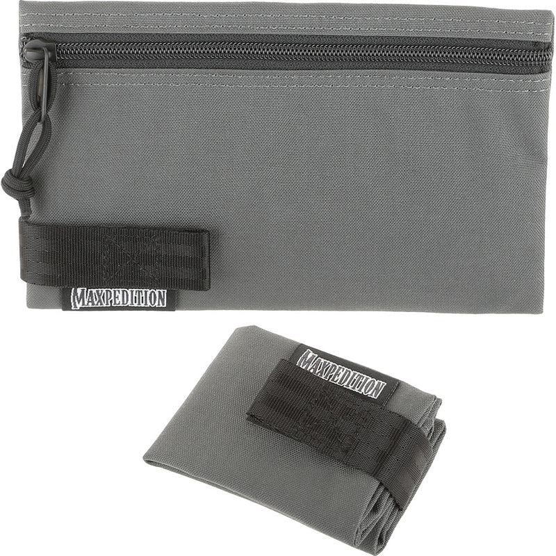 Maxpedition Two-Fold Pouch Lightweight Zippered Wolf Gray Nylon Construction 2128W -Maxpedition - Survivor Hand Precision Knives & Outdoor Gear Store