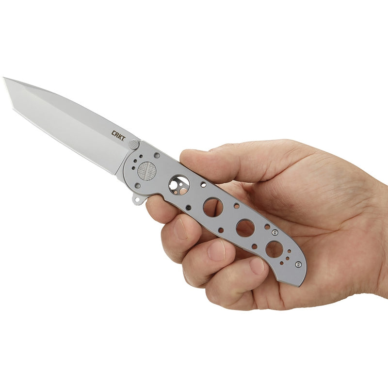 CRKT M16 Framelock Folding Knife 3.88" 12C27 Steel Blade Stainless Steel Handle 04SS -CRKT - Survivor Hand Precision Knives & Outdoor Gear Store