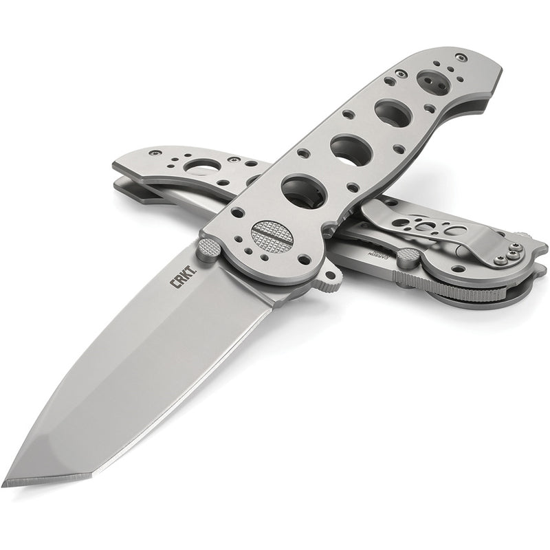 CRKT M16 Framelock Folding Knife 3.88" 12C27 Steel Blade Stainless Steel Handle 04SS -CRKT - Survivor Hand Precision Knives & Outdoor Gear Store