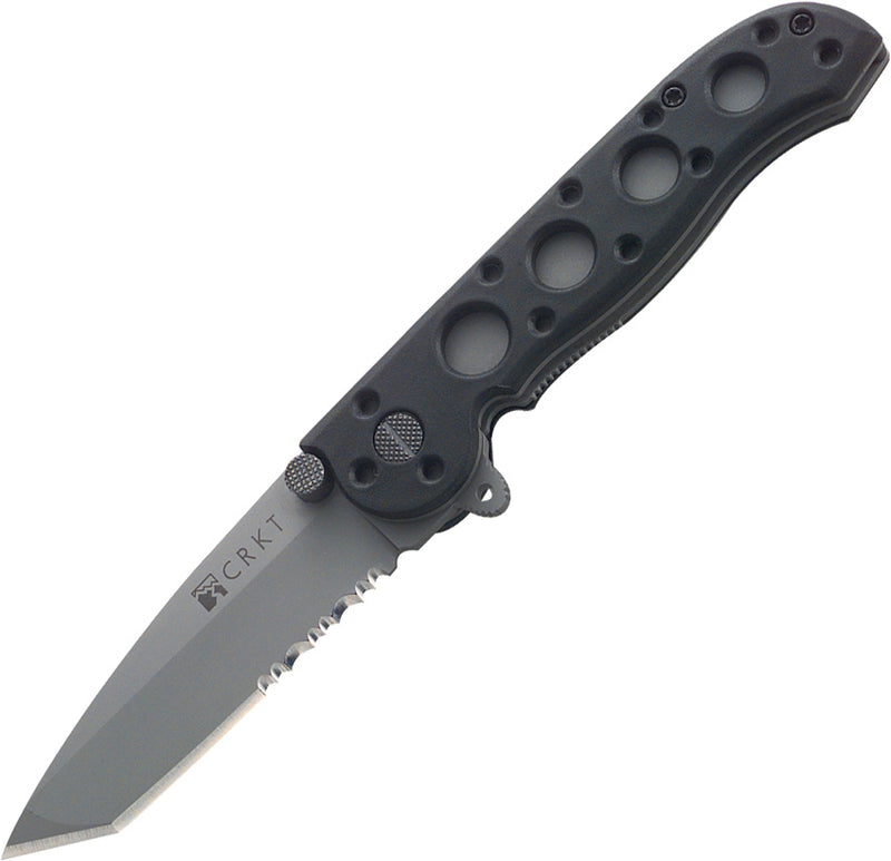 CRKT M16 Zytel Folding Knife 3" Partially Serrated AUS-8 Steel Blade Black GRN Handle 12Z -CRKT - Survivor Hand Precision Knives & Outdoor Gear Store