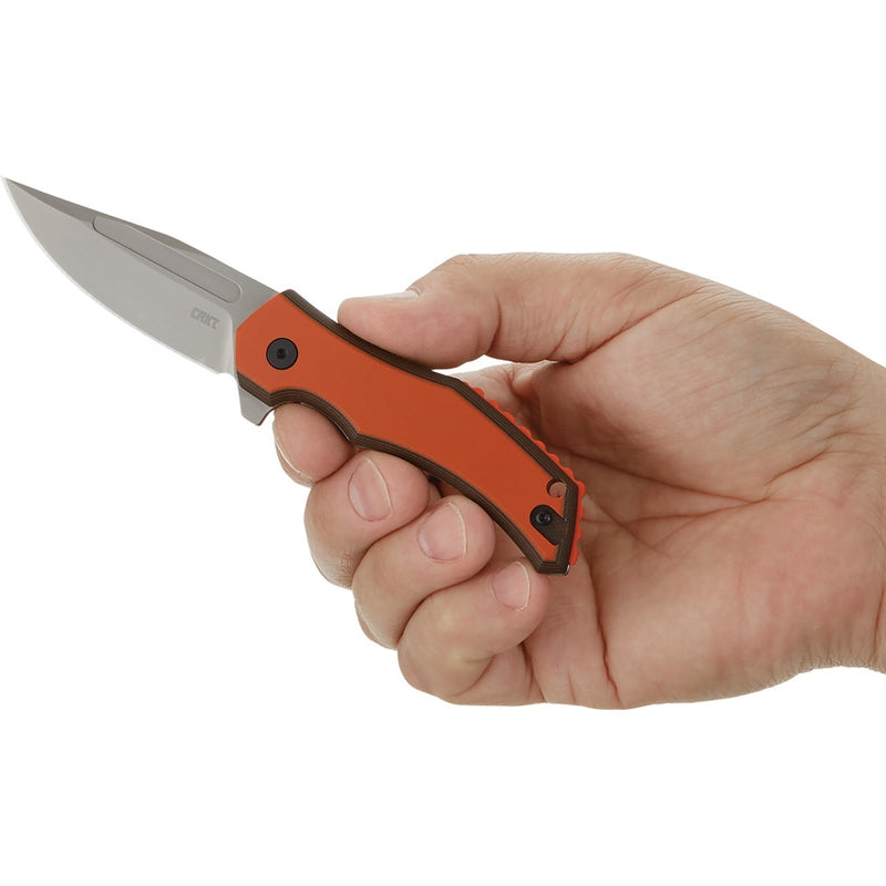 CRKT Fawkes Linerlock Folding Knife 2.75" 1.4116 Steel Blade Black / Orange G10 Handle 2372 -Survivor Hand - Survivor Hand Precision Knives & Outdoor Gear Store