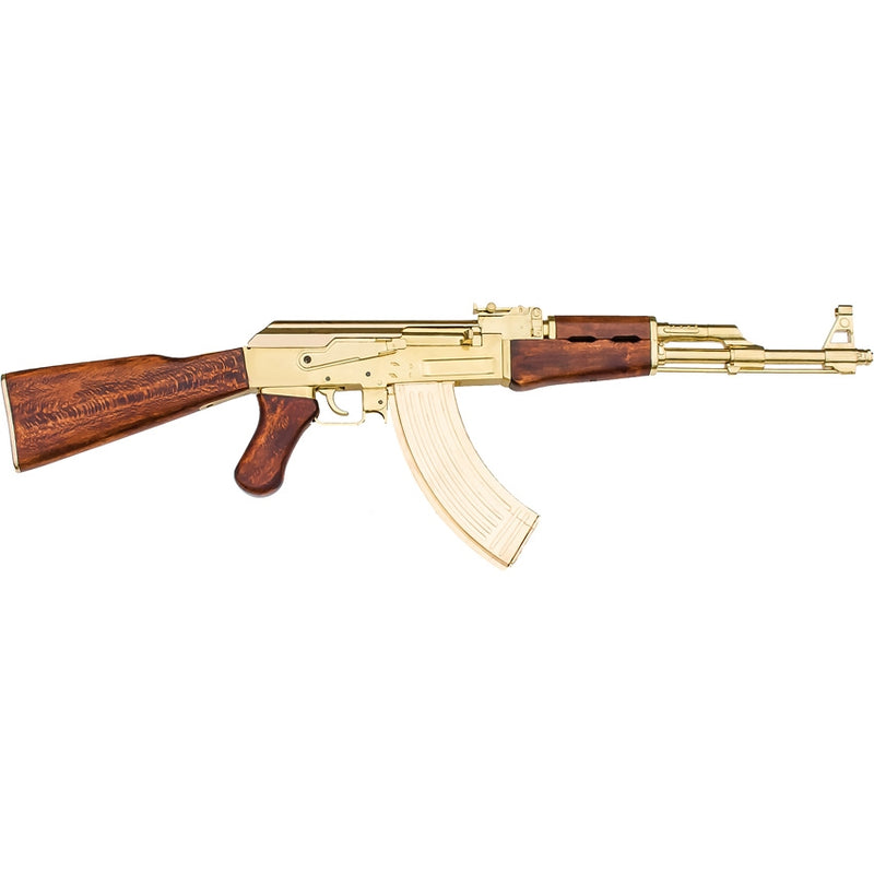 Denix Replica Russian Assault Rifle Brown Wood Stock With Brass Finish Fittings And Trim 1086L -Denix - Survivor Hand Precision Knives & Outdoor Gear Store