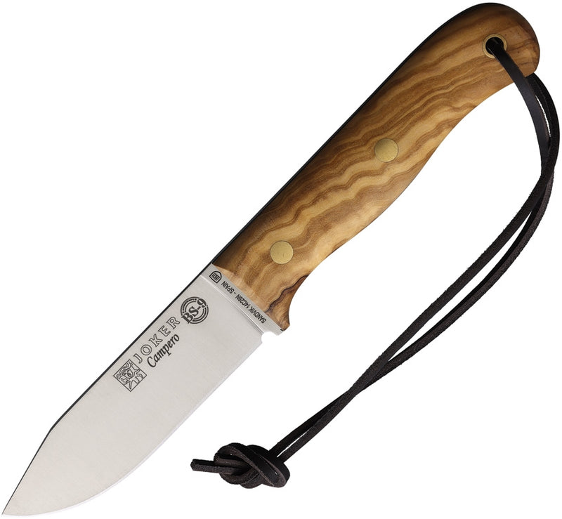 Joker Campero Fixed Knife 4" 14C28N Sandvik Steel Blade Olive Wood Handle CO112 -Joker - Survivor Hand Precision Knives & Outdoor Gear Store