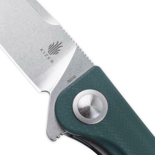 Kizer Cutlery Sway Back Folding Knife 3" N690 Steel Blade Green G10 Handle V3566N5 -Kizer Cutlery - Survivor Hand Precision Knives & Outdoor Gear Store