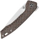 QSP Knife Leopard Folding Knife 3" 14C28N Sandvick Steel Blade Micarta Handle 135D -QSP Knife - Survivor Hand Precision Knives & Outdoor Gear Store