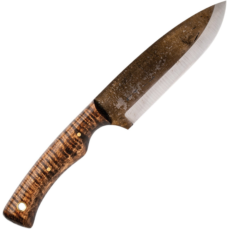 Pathfinder PKS Mountaineer Fixed Knife 5.5" 1095HC Steel Full Tang Blade Curly Maple Handle 301CM -Pathfinder - Survivor Hand Precision Knives & Outdoor Gear Store