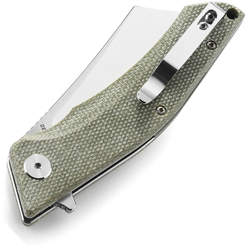 Bestech Knives Cubis Folding Knife 3.13" D2 Tool Steel Blade Beige Canvas Micarta Handle KG42B -Bestech Knives - Survivor Hand Precision Knives & Outdoor Gear Store