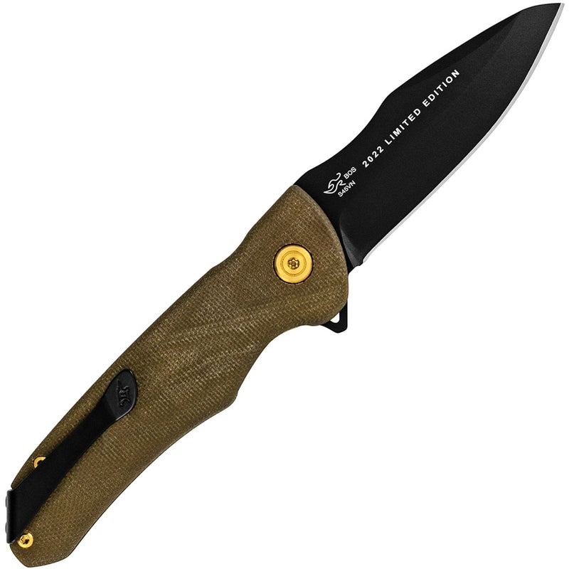 Buck Sprint OPS Pro Folding Knife 3.13" CPM S35VN Steel Blade Green Canvas Micarta Handle 842GRSLE -Buck - Survivor Hand Precision Knives & Outdoor Gear Store