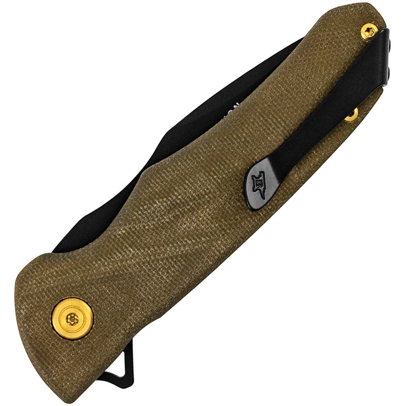 Buck Sprint OPS Pro Folding Knife 3.13" CPM S35VN Steel Blade Green Canvas Micarta Handle 842GRSLE -Buck - Survivor Hand Precision Knives & Outdoor Gear Store