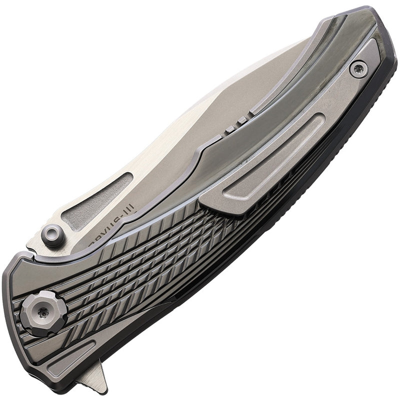 Maxace Corvus III Folding Knife 4.25" Bohler M390 Steel Blade Gray Titanium Handle MC301 -Maxace - Survivor Hand Precision Knives & Outdoor Gear Store