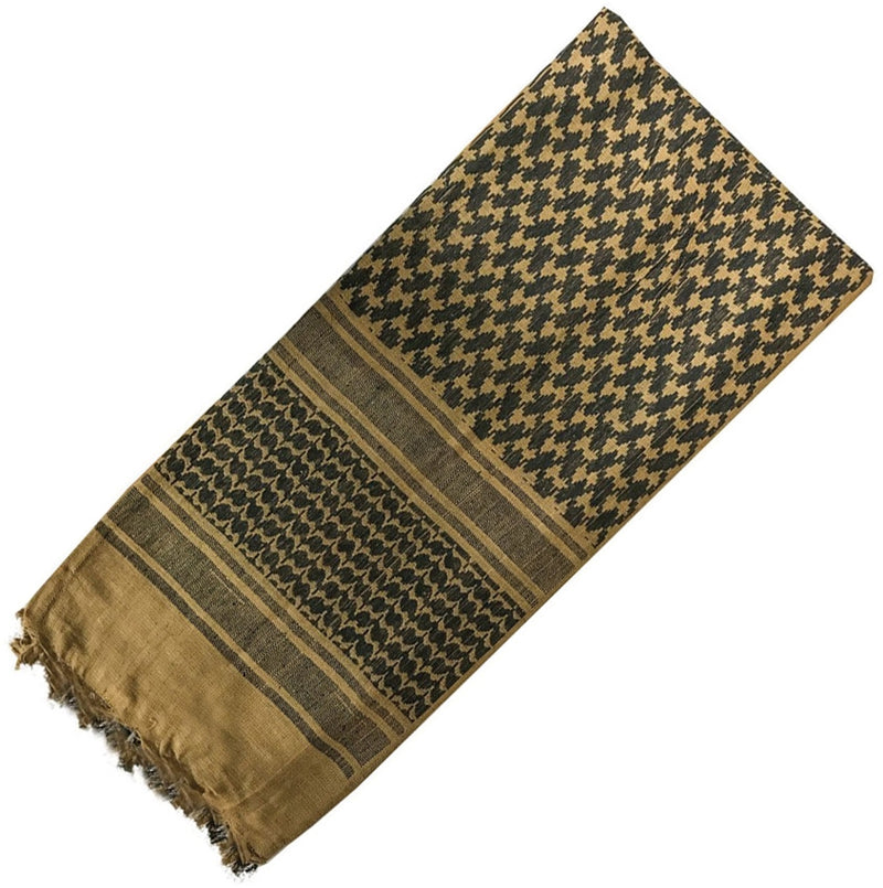 Pathfinder Tactical Shemagh Scarf Coyote Brown And Black Cotton Construction 030 -Pathfinder - Survivor Hand Precision Knives & Outdoor Gear Store