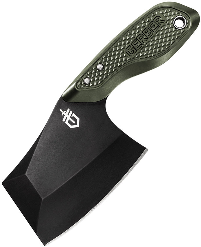 Gerber Tri-Tip Mini Cleaver Fixed Knife 3" 7Cr17MoV Steel Blade Green Aluminum Handle 1694 -Gerber - Survivor Hand Precision Knives & Outdoor Gear Store