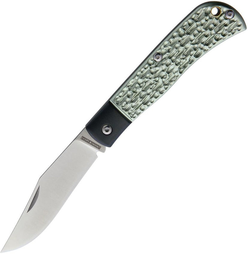 Rough Ryder Folding Knife 3" VG-10 Steel Clip Point Blade Green Hammered Aluminum Handle 2107 -Rough Ryder - Survivor Hand Precision Knives & Outdoor Gear Store