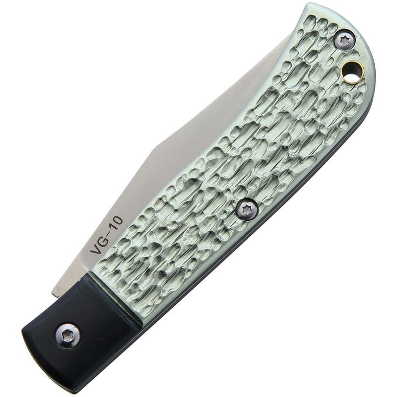 Rough Ryder Folding Knife 3" VG-10 Steel Clip Point Blade Green Hammered Aluminum Handle 2107 -Rough Ryder - Survivor Hand Precision Knives & Outdoor Gear Store