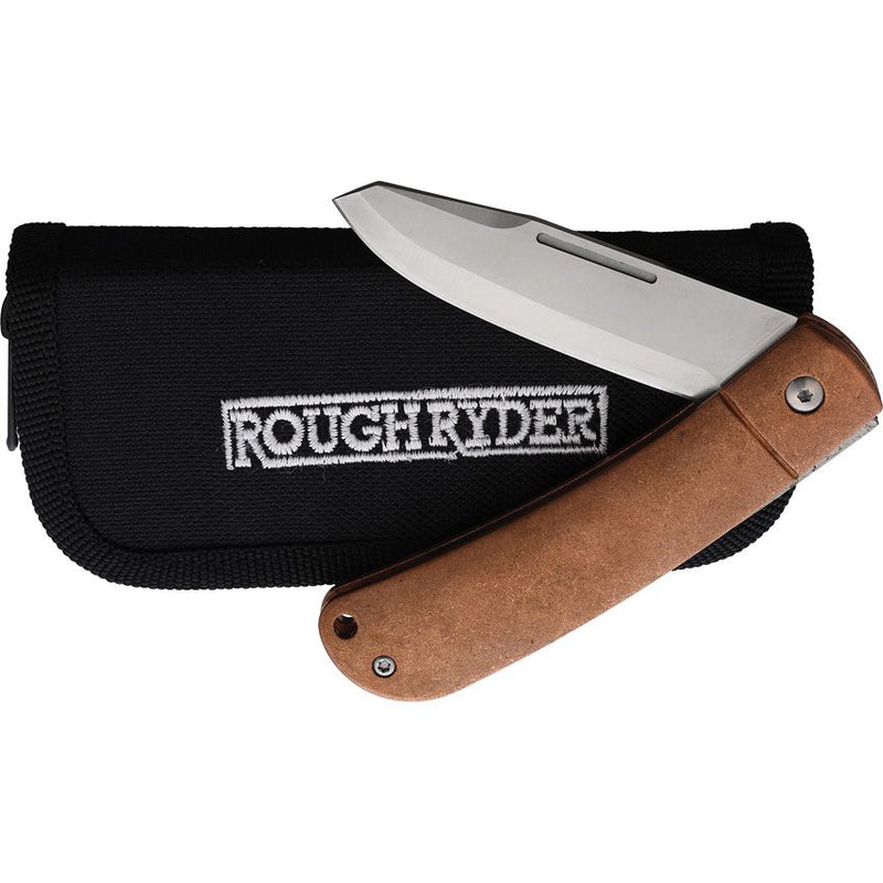 Rough Ryder APTA Folding Knife 2.75" Stainless Steel Blade Stonewash Finish Copper Handle 2314 -Rough Ryder - Survivor Hand Precision Knives & Outdoor Gear Store