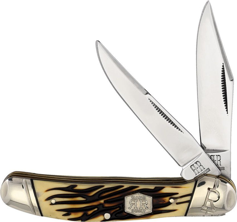 Rough Ryder Copperhead Tuff Pocket Knife Stainless Steel Blades Imitation Stag Handle 2358 -Rough Ryder - Survivor Hand Precision Knives & Outdoor Gear Store