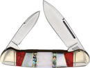 Rough Ryder Canoe Pocket Knife Stainless Steel Blades Stone/Abalone/MOP Handle 2402 -Rough Ryder - Survivor Hand Precision Knives & Outdoor Gear Store