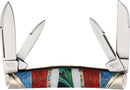 Rough Ryder Congress Pocket Knife Stainless Steel Blades Turquoise/MOP/Stone Handle 2405 -Rough Ryder - Survivor Hand Precision Knives & Outdoor Gear Store