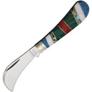 Rough Ryder Hawkbill Folding Knife 440B Steel Blade Stone/Abalone/MOP/Malachite And Turquoise 2406 -Rough Ryder - Survivor Hand Precision Knives & Outdoor Gear Store