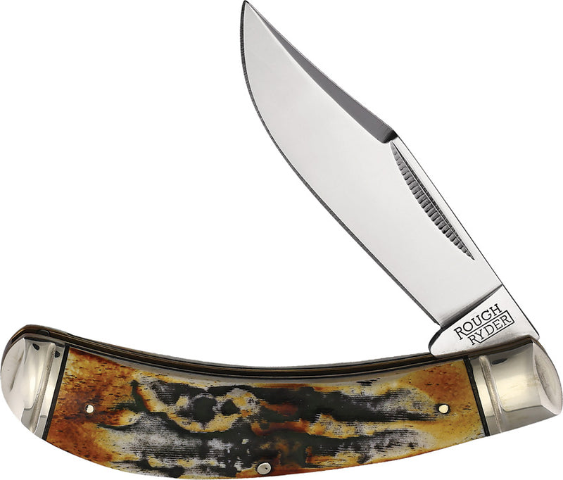 Rough Ryder Bow Trapper Folding Knife With Cinnamon Bone Stag Handle 2425 -Rough Ryder - Survivor Hand Precision Knives & Outdoor Gear Store